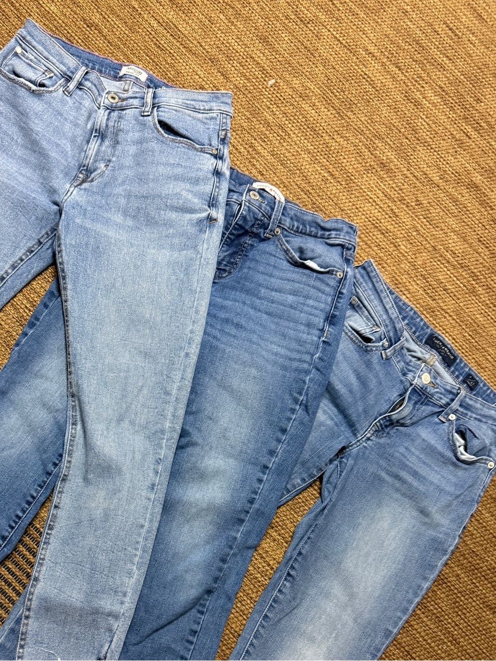Lucky Brand Men's Skinny Jeans Trio - Light to Medium Blue Washes